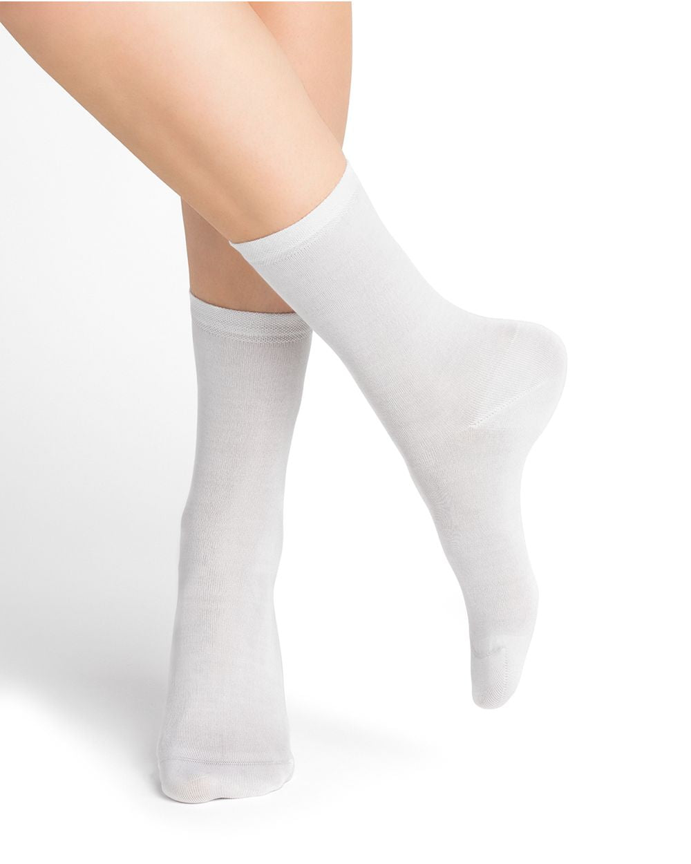 Bleuforêt 91% white silk socks